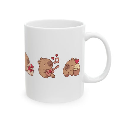 Cute Capybara Coffee Mug – Adorable Animal Lover Gift with Heartwarming Designs Ceramic Mug, (11oz)