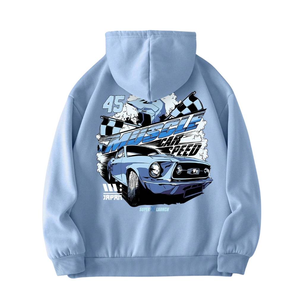 Ezwear Women'S Letter & Car Print Hoodie