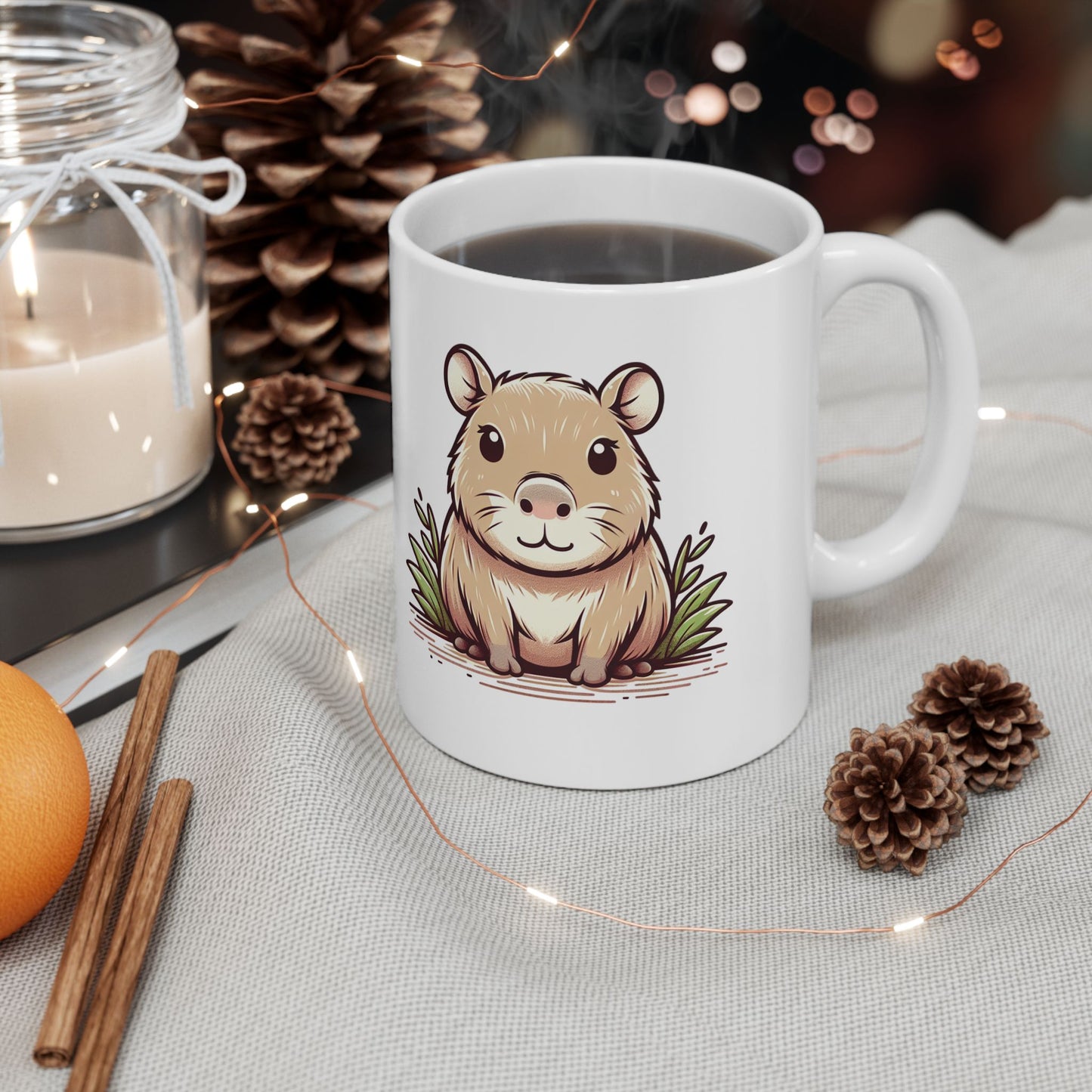 Ceramic Mug - Capybara Bliss: Sip in Style for Animal Lovers (11oz)