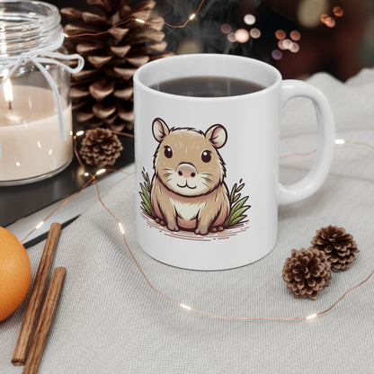 Ceramic Mug - Capybara Bliss: Sip in Style for Animal Lovers (11oz)