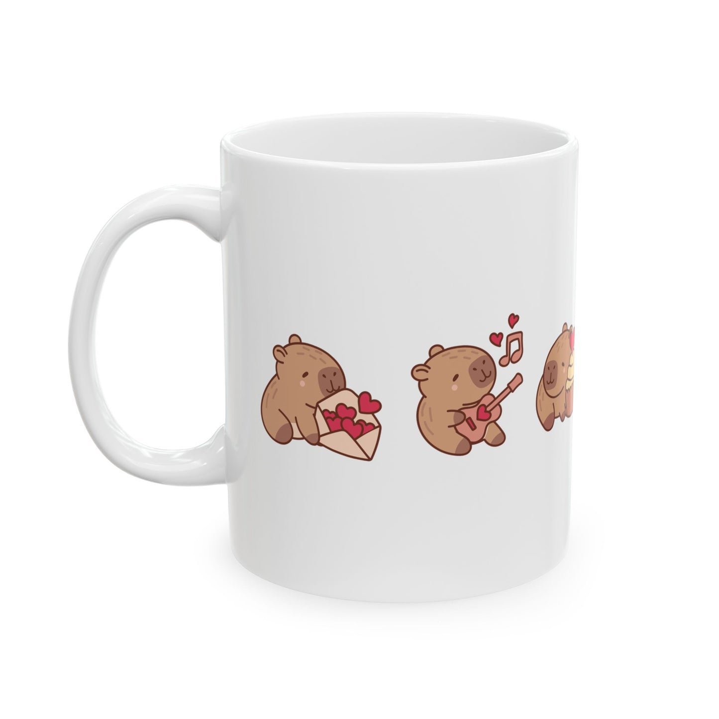 Cute Capybara Coffee Mug – Adorable Animal Lover Gift with Heartwarming Designs Ceramic Mug, (11oz)