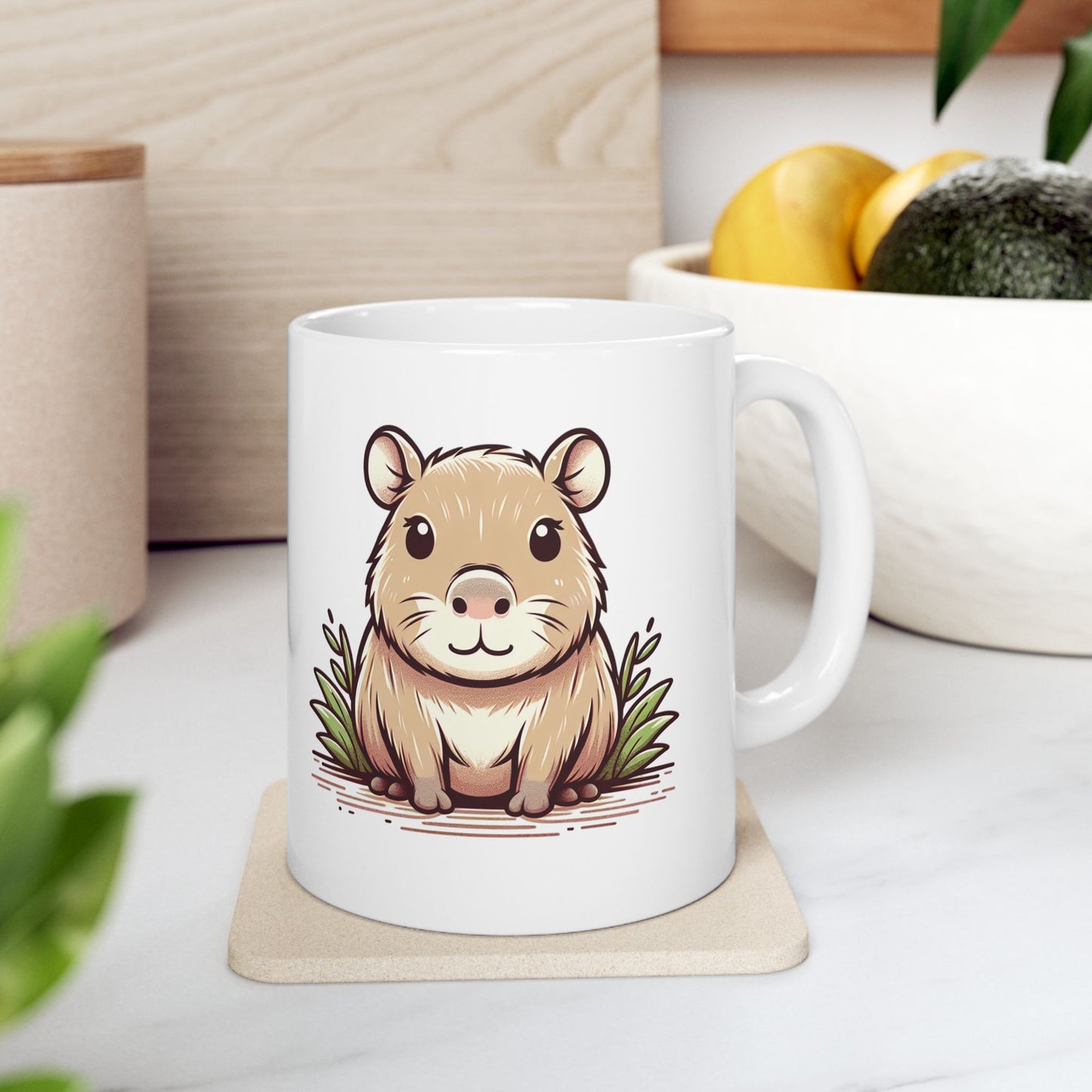 Ceramic Mug - Capybara Bliss: Sip in Style for Animal Lovers (11oz)